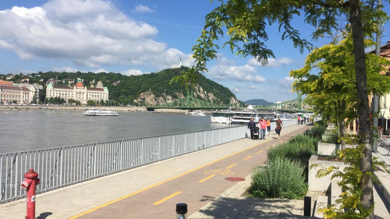 Riverside Balcony Apartment With View To Danube Budapest Esterno foto